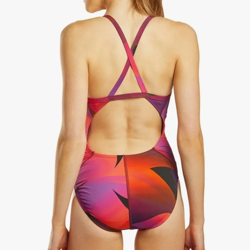 Nike HydraStrong Spectrum Cross Back One Piece Swimsuit